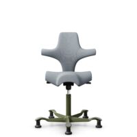 HÅG Capisco 8106 - Select (Gabriel) - Laine / Polyamide - SC60139 - Light grey - Blanc - 200 mm (hauteur d’assise 46–64 cm) - Patins