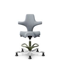 HÅG Capisco 8106 - Select (Gabriel) - Wool / Polyamide - SC60139 - Light grey - White - 265 mm (seat height 53-79cm) - Glides