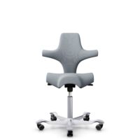 HÅG Capisco 8106 - Select (Gabriel) - Laine / Polyamide - SC60139 - Light grey - Blush Rose - 265 mm (hauteur d’assise 53–79 cm) - Roues souples pour sols durs