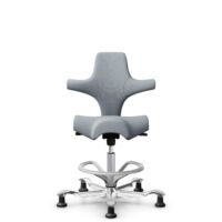 HÅG Capisco 8106 - Select (Gabriel) - Wolle / Polyamid - SC60139 - Light grey - Blush Rose - 265 mm (Sitzhöhe 53-79cm) - Bodengleiter