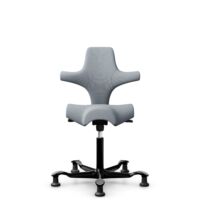 HÅG Capisco 8106 - Select (Gabriel) - Laine / Polyamide - SC60139 - Light grey - Moss Grey - 200 mm (hauteur d’assise 46–64 cm) - Patins