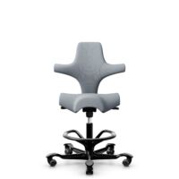HÅG Capisco 8106 - Select (Gabriel) - Wool / Polyamide - SC60139 - Light grey - Moss Grey - 265 mm (seat height 53-79cm) - Soft castors for hard floors