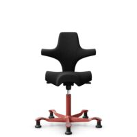 HÅG Capisco 8106 - Select (Gabriel) - Laine / Polyamide - SC60999 - Black - Blush Rose - 200 mm (hauteur d’assise 46–64 cm) - Patins