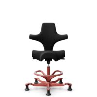 HÅG Capisco 8106 - Select (Gabriel) - Laine / Polyamide - SC60999 - Black - Blush Rose - 200 mm (hauteur d’assise 46–64 cm) - Patins