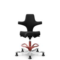 HÅG Capisco 8106 - Select (Gabriel) - Wolle / Polyamid - SC60999 - Black - Blush Rose - 265 mm (Sitzhöhe 53-79cm) - Bodengleiter