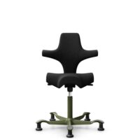 HÅG Capisco 8106 - Select (Gabriel) - Wolle / Polyamid - SC60999 - Black - Moss Grey - 265 mm (Sitzhöhe 53-79cm) - Bodengleiter