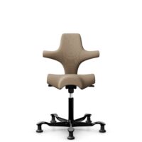HÅG Capisco 8106 - Select (Gabriel) - Wolle / Polyamid - SC61184 - Light brown - Schwarz - 265 mm (Sitzhöhe 53-79cm) - Bodengleiter
