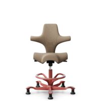 HÅG Capisco 8106 - Select (Gabriel) - Laine / Polyamide - SC61184 - Light brown - Blush Rose - 200 mm (hauteur d’assise 46–64 cm) - Patins