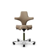 HÅG Capisco 8106 - Select (Gabriel) - Wool / Polyamide - SC61184 - Light brown - Moss Grey - 200 mm (seat height 46-64cm) - Soft castors for hard floors