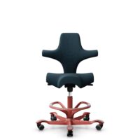 HÅG Capisco 8106 - Select (Gabriel) - Laine / Polyamide - SC66194 - Blue - Blush Rose - 265 mm (hauteur d’assise 53–79 cm) - Roues dures pour sols souples