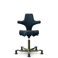 HÅG Capisco 8106 - Select (Gabriel) - Laine / Polyamide - SC66194 - Blue - Moss Grey - 265 mm (hauteur d’assise 53–79 cm) - Patins