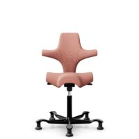 HÅG Capisco 8106 - Select (Gabriel) - Lana / Poliamida - SC64213 - Light blush - Black - 200 mm (seat height 46-64cm) - Glides