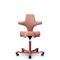 HÅG Capisco 8106 - Select (Gabriel) - Wolle / Polyamid - SC64213 - Light blush - Blush Rose - 150mm (Sitzhöhe 40-55cm) - Weiche Rollen für harte Böden