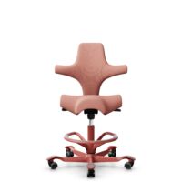 HÅG Capisco 8106 - Select (Gabriel) - Wolle / Polyamid - SC64213 - Light blush - Blush Rose - 265 mm (Sitzhöhe 53-79cm) - Weiche Rollen für harte Böden