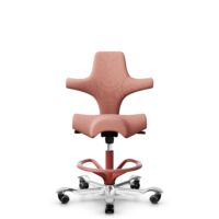 HÅG Capisco 8106 - Select (Gabriel) - Wolle / Polyamid - SC64213 - Light blush - Blush Rose - 265 mm (Sitzhöhe 53-79cm) - Weiche Rollen für harte Böden