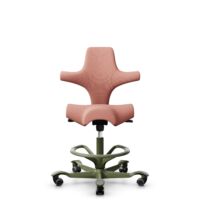 HÅG Capisco 8106 - Select (Gabriel) - Wolle / Polyamid - SC64213 - Light blush - Moss Grey - 265 mm (Sitzhöhe 53-79cm) - Weiche Rollen für harte Böden