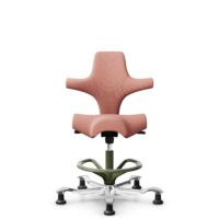 HÅG Capisco 8106 - Select (Gabriel) - Wolle / Polyamid - SC64213 - Light blush - Moss Grey - 265 mm (Sitzhöhe 53-79cm) - Bodengleiter