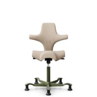 HÅG Capisco 8106 - Select (Gabriel) - Wolle / Polyamid - SC61188 - Light beige - Moss Grey - 265 mm (Sitzhöhe 53-79cm) - Bodengleiter