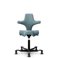 HÅG Capisco 8106 - Select (Gabriel) - Wełna / Poliamid - SC67098 - Glacier blue - Black - 265 mm (seat height 53-79cm) - Glides