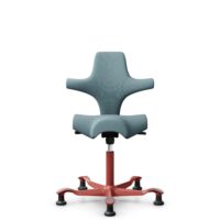 HÅG Capisco 8106 - Select (Gabriel) - Wol / Polyamide - SC67098 - Glacier blue - Blush Rose - 150mm - Glijdoppen