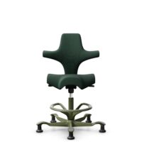 HÅG Capisco 8106 - Select (Gabriel) - Laine / Polyamide - SC68209 - Dark green - Moss Grey - 200 mm (hauteur d’assise 46–64 cm) - Patins