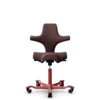 HÅG Capisco 8106 - Select (Gabriel) - Laine / Polyamide - SC61186 - Chestnut - Blush Rose - 150 mm (hauteur d’assise 40–55 cm) - Roues souples pour sols durs