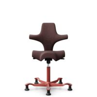 HÅG Capisco 8106 - Select (Gabriel) - Wool / Polyamide - SC61186 - Chestnut - Blush Rose - 150mm (seat height 40–55cm) - Glides