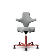 HÅG Capisco 8106 - Capture (Gabriel) - Wol / Polyamide - CPT4102 - Light grey - Framekleur - Blush Rose - Gasveer - 150 mm (Zithoogte 40-55cm) - Vloercontact - Glijdoppen - Voetenring - Nee, geen voetenring - Voetster - Nee, voetster in framekleur