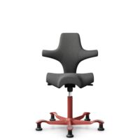 HÅG Capisco 8106 - Capture (Gabriel) - Wool / Polyamide - CPT4601 - Dark grey - Blush Rose - 150mm (seat height 40–55cm) - Glides