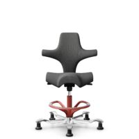 HÅG Capisco 8106 - Capture (Gabriel) - Wolle / Polyamid - CPT4601 - Dark grey - Blush Rose - 265 mm (Sitzhöhe 53-79cm) - Bodengleiter