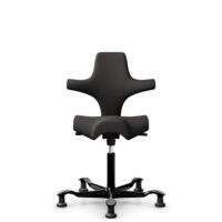 HÅG Capisco 8106 - Capture (Gabriel) - Laine / Polyamide - CPT5501 - Charcoal - Noir - 265 mm (hauteur d’assise 53–79 cm) - Patins