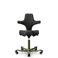 HÅG Capisco 8106 - Capture (Gabriel) - Wol / Polyamide - CPT5501 - Charcoal - Moss Grey - 150mm - Zachte wielen t.b.v. harde vloeren