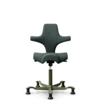 HÅG Capisco 8106 - Capture (Gabriel) - Lana / Poliamida - CPT6601 - Blue - Moss Grey - 200 mm (seat height 46-64cm) - Glides