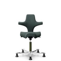 HÅG Capisco 8106 - Capture (Gabriel) - Wool / Polyamide - CPT6601 - Blue - Moss Grey - 265 mm (seat height 53-79cm) - Glides