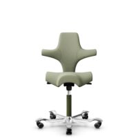 HÅG Capisco 8106 - Capture (Gabriel) - Wol / Polyamide - CPT5101 - Green-grey - Moss Grey - 150mm - Zachte wielen t.b.v. harde vloeren