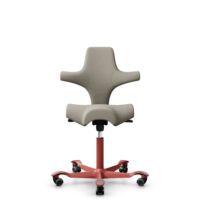 HÅG Capisco 8106 - Capture (Gabriel) - Wool / Polyamide - CPT5103 - Light beige - Blush Rose - 200 mm (seat height 46-64cm) - Soft castors for hard floors