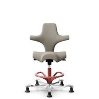 HÅG Capisco 8106 - Capture (Gabriel) - Laine / Polyamide - CPT5103 - Light beige - Blush Rose - 200 mm (hauteur d’assise 46–64 cm) - Patins