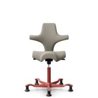 HÅG Capisco 8106 - Capture (Gabriel) - Wool / Polyamide - CPT5103 - Light beige - Blush Rose - 265 mm (seat height 53-79cm) - Glides
