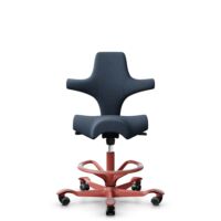 HÅG Capisco 8106 - Capture (Gabriel) - Lana / Poliamida - CPT6001 - Dark blue - Blush Rose - 265 mm (seat height 53-79cm) - Hard castors for soft floors