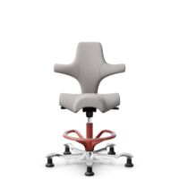 HÅG Capisco 8106 - Oceanic (Camira) - Recycled Polyester - OCI014 - Light beige - Blush Rose - 200 mm (seat height 46-64cm) - Glides