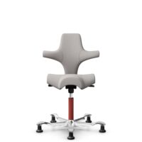 HÅG Capisco 8106 - Oceanic (Camira) - Recyceltes Polyesters - OCI014 - Light beige - Blush Rose - 265 mm (Sitzhöhe 53-79cm) - Bodengleiter