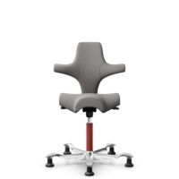 HÅG Capisco 8106 - Oceanic (Camira) - Poliéster reciclado - OCI008 - Warm grey - Blush Rose - 265 mm (seat height 53-79cm) - Glides