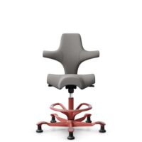 HÅG Capisco 8106 - Oceanic (Camira) - Recycled Polyester - OCI008 - Warm grey - Blush Rose - 265 mm (seat height 53-79cm) - Glides