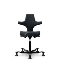 HÅG Capisco 8106 - Oceanic (Camira) - Polyester recyclé - OCI001 - Black - Noir - 150 mm (hauteur d’assise 40–55 cm) - Patins