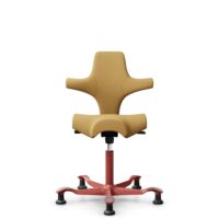 HÅG Capisco 8106 - Sirdal (GU) - Wool - SRD320 - Ochre - Blush Rose - 265 mm (seat height 53-79cm) - Glides