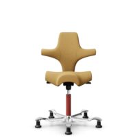 HÅG Capisco 8106 - Sirdal (GU) - Lana - SRD320 - Ochre - Blush Rose - 265 mm (seat height 53-79cm) - Glides