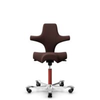 HÅG Capisco 8106 - Sirdal (GU) - Laine - SRD480 - Chestnut - Blush Rose - 200 mm (hauteur d’assise 46–64 cm) - Roues souples pour sols durs