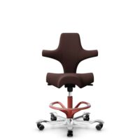 HÅG Capisco 8106 - Sirdal (GU) - Lana - SRD480 - Chestnut - Blush Rose - 265 mm (seat height 53-79cm) - Hard castors for soft floors