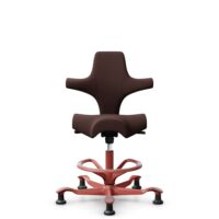 HÅG Capisco 8106 - Sirdal (GU) - Wolle - SRD480 - Chestnut - Blush Rose - 265 mm (Sitzhöhe 53-79cm) - Bodengleiter