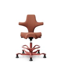 HÅG Capisco 8106 - Sirdal (GU) - Wolle - SRD630 - Brick red - Blush Rose - 265 mm (Sitzhöhe 53-79cm) - Bodengleiter